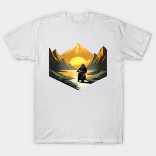 Biker between Mountains T-Shirt